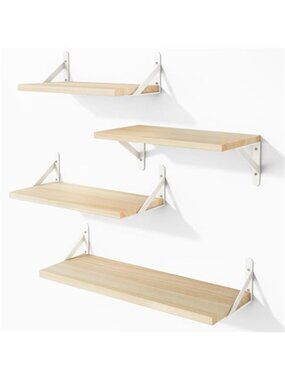 New Floating Shelves for Wall, Different Sizes Natural Wood Wall Shelves